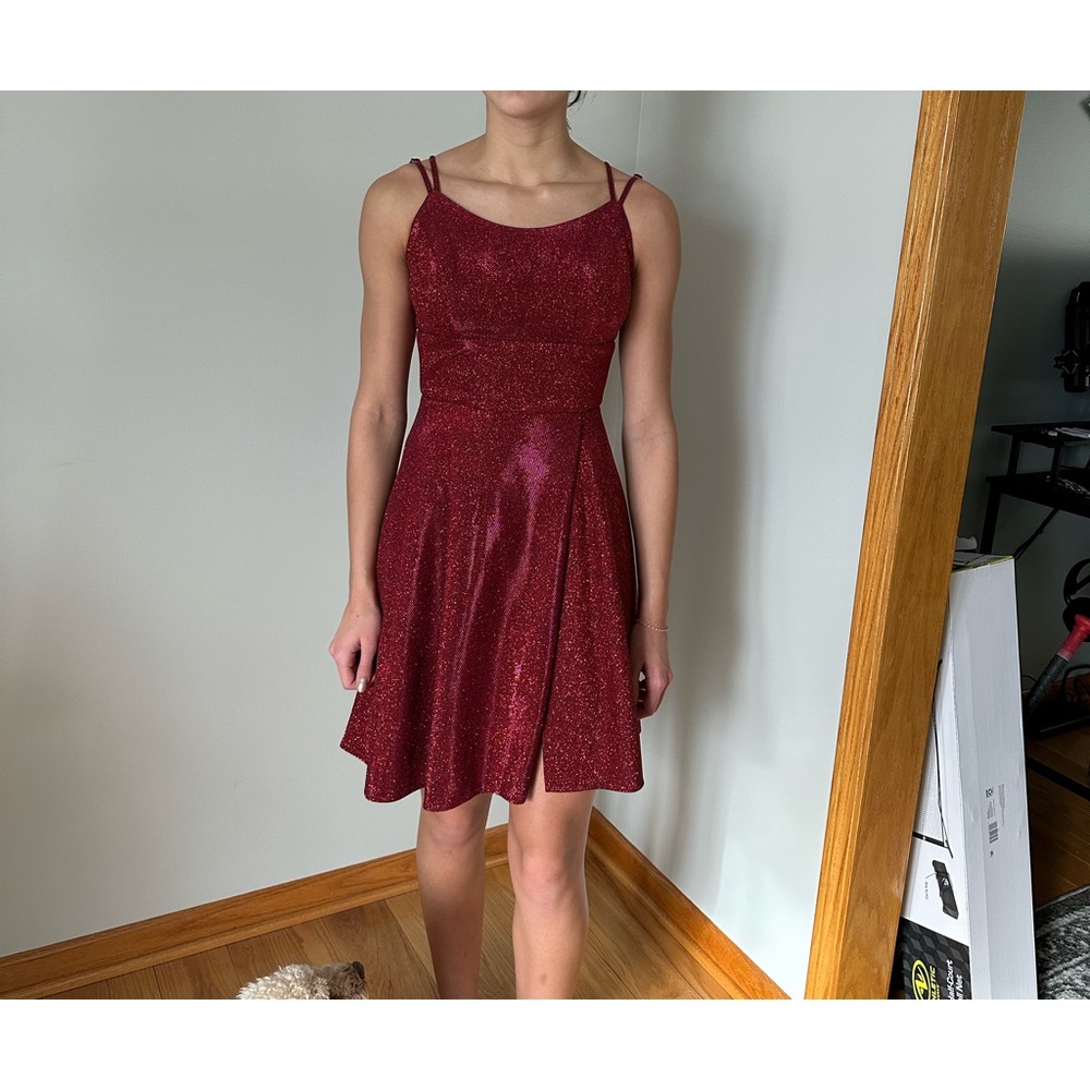 Burgundy Shimmering Dress